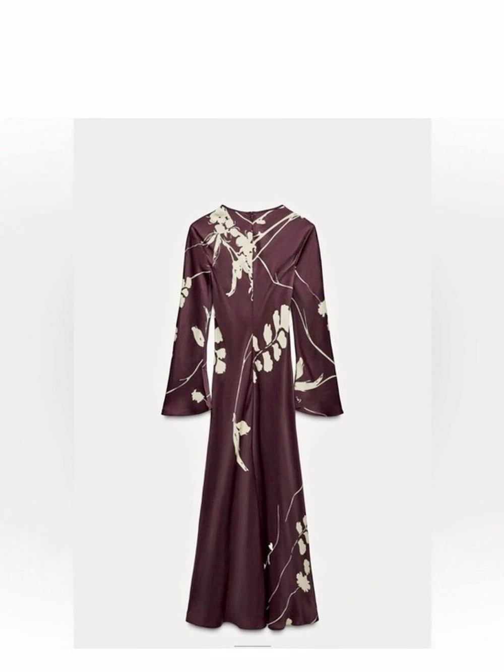 Zara Floral Maxi Dress in Purple & Cream